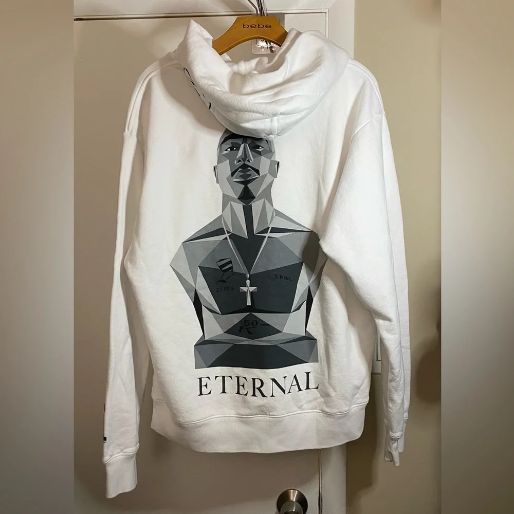 Fragment x Interscope 2Pac Tupac White Hoodie Size M